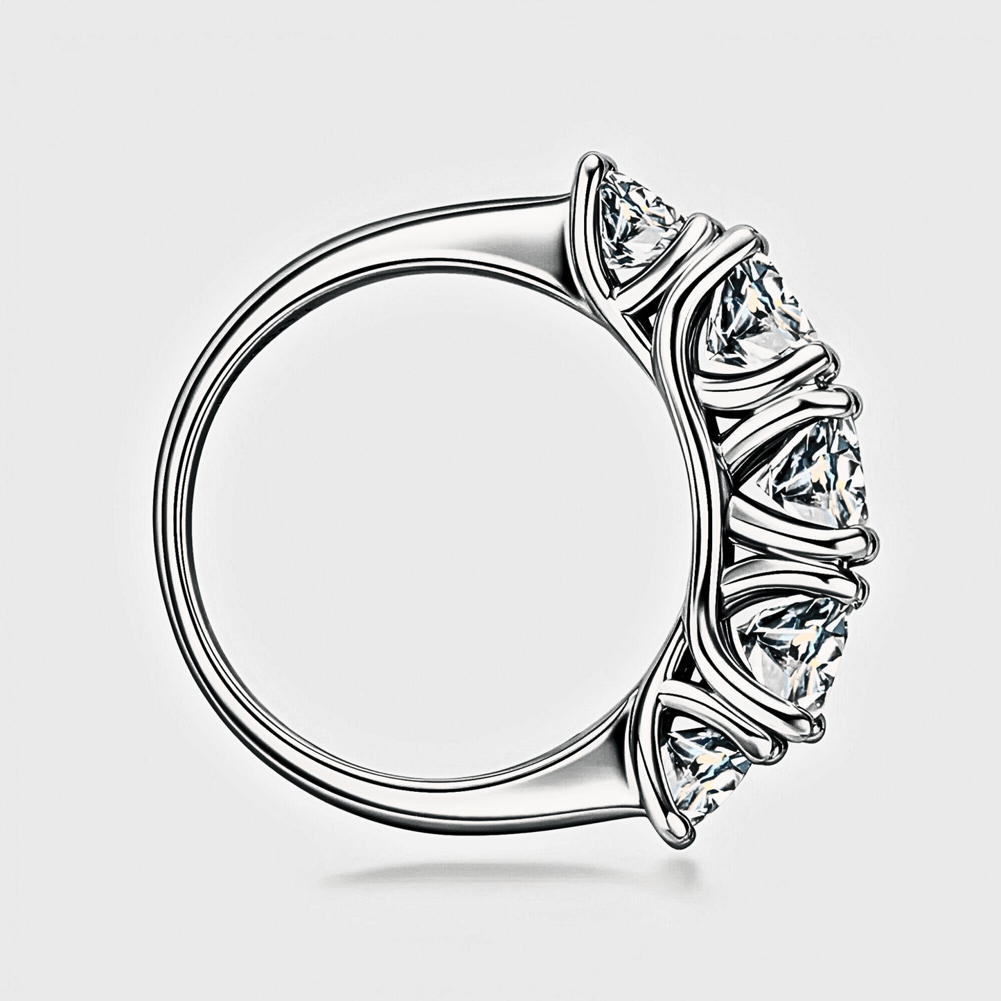 Solaris Ring -  3.6ct  Moissanite Ring featuring a multi-stone design in 925 sterling silver.