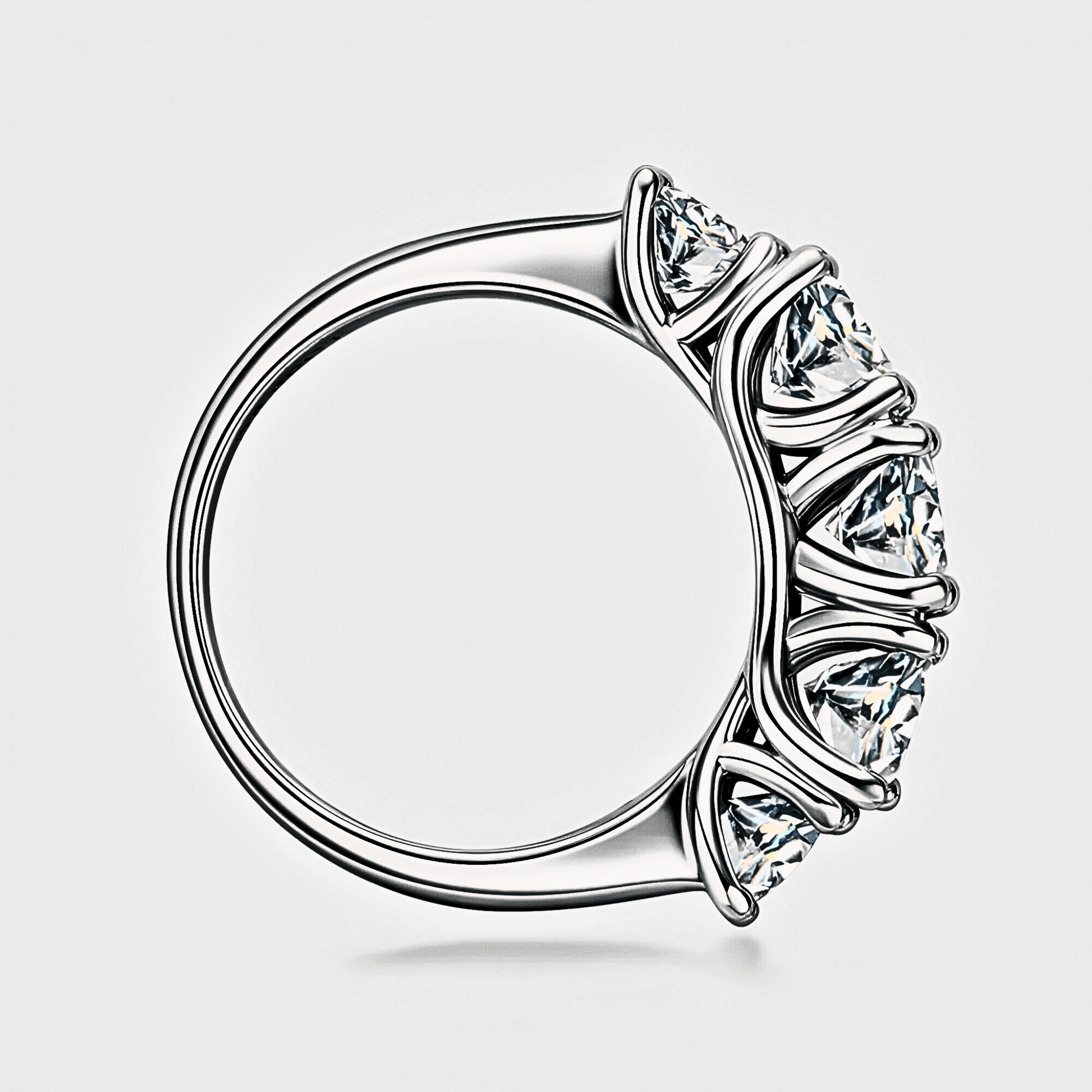 Solaris Ring -  3.6ct  Moissanite Ring featuring a multi-stone design in 925 sterling silver.