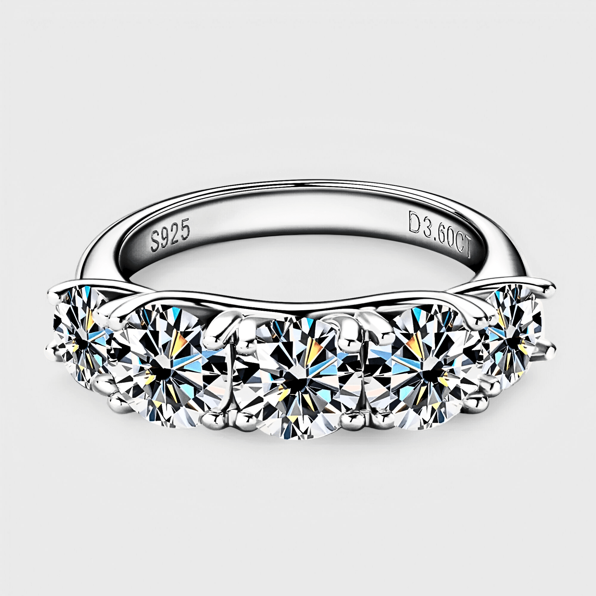 Solaris Ring -  3.6ct  Moissanite Ring featuring a multi-stone design in 925 sterling silver.