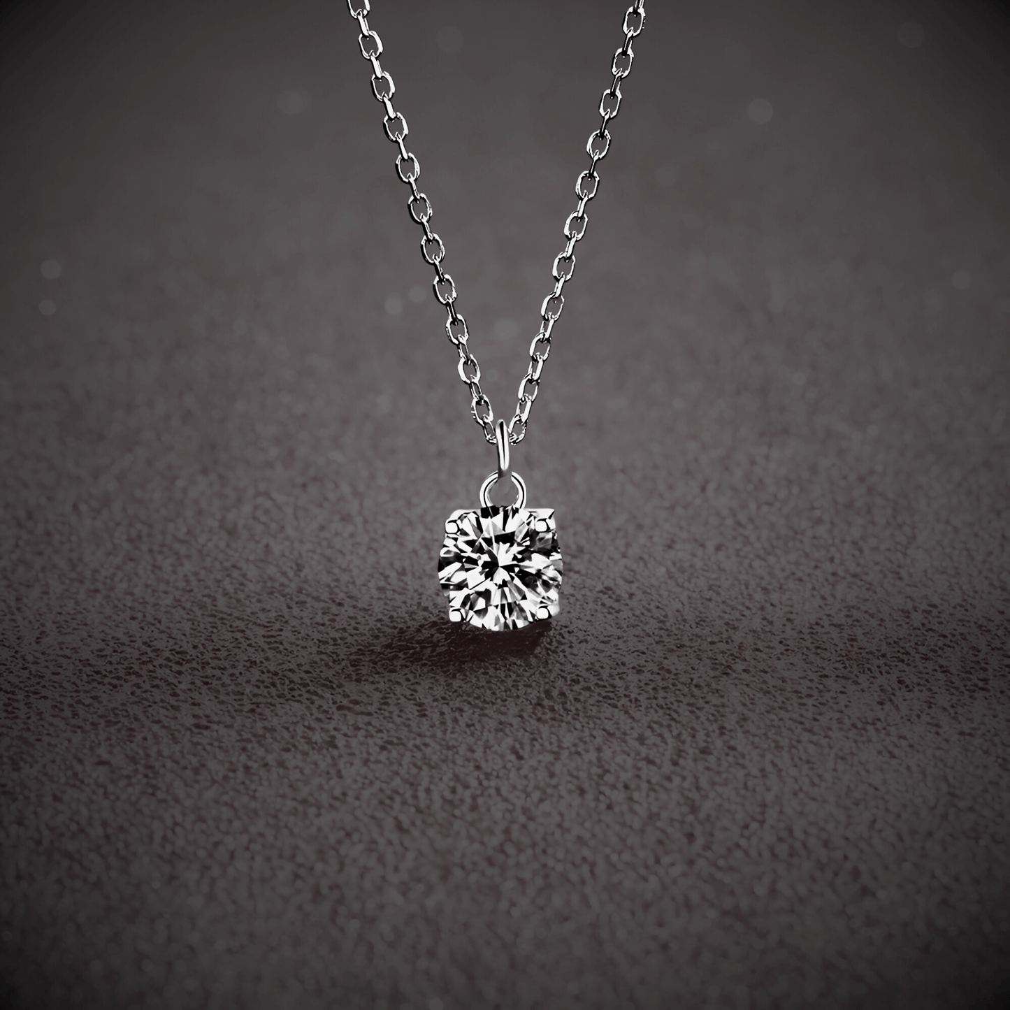 Ladina Pendant 1ct - Moissanite pendant Necklace featuring a sparkling white moissanite in 925 sterling silver.