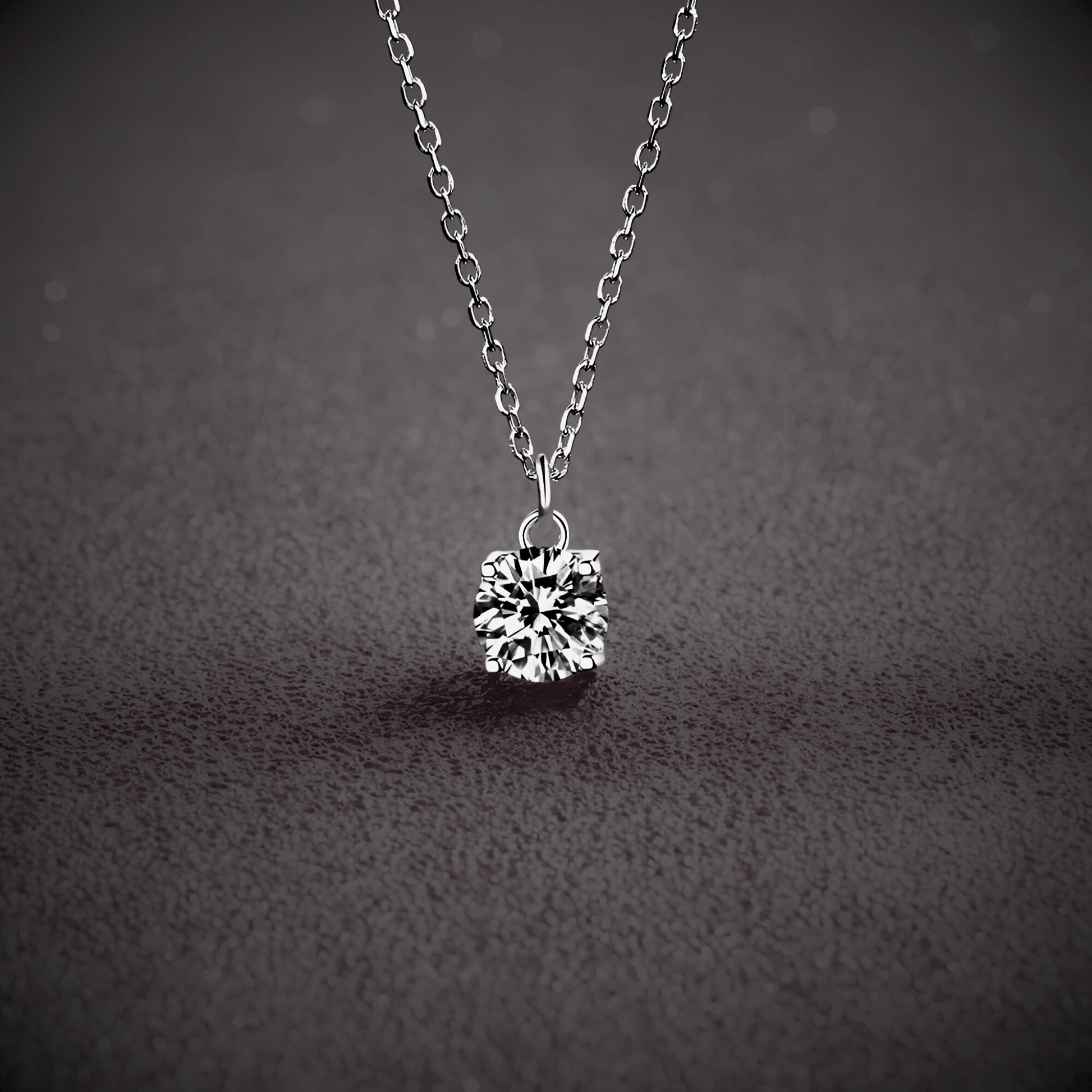 Ladina Pendant 1ct - Moissanite pendant Necklace featuring a sparkling white moissanite in 925 sterling silver.