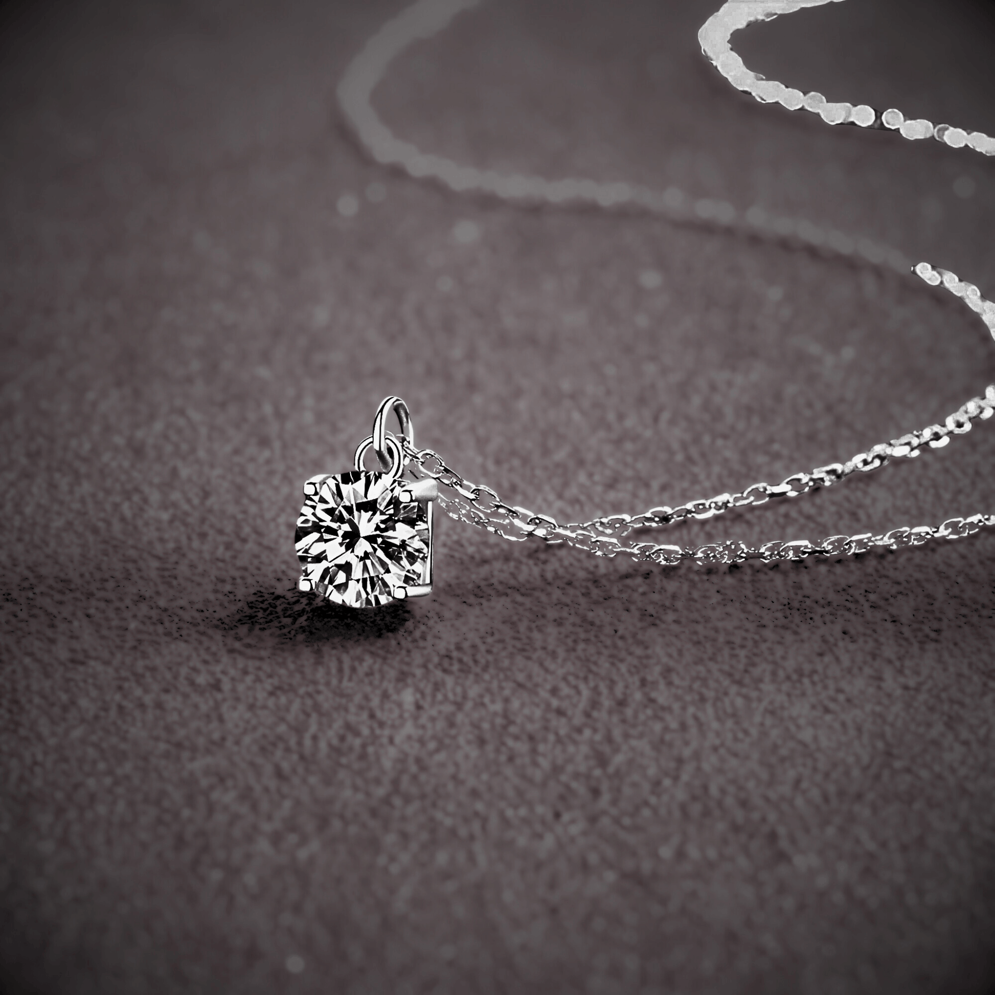 Ladina Pendant 1ct - Moissanite pendant Necklace featuring a sparkling white moissanite in 925 sterling silver.