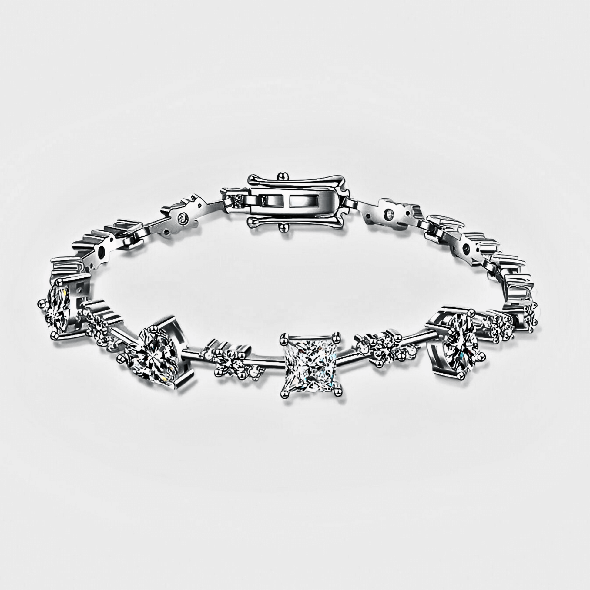 Meridian Link 6.2ct - Moissanite tennis Bracelet in 925 sterling silver