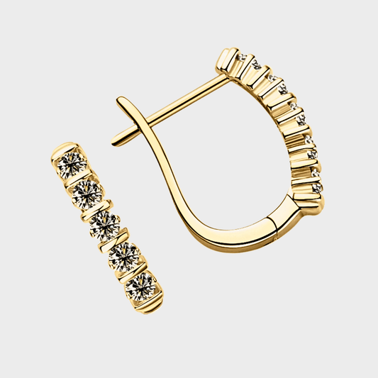 Liora Earrings –  Moissanite stud earrings in 18k gold. | gold moissanite earrings