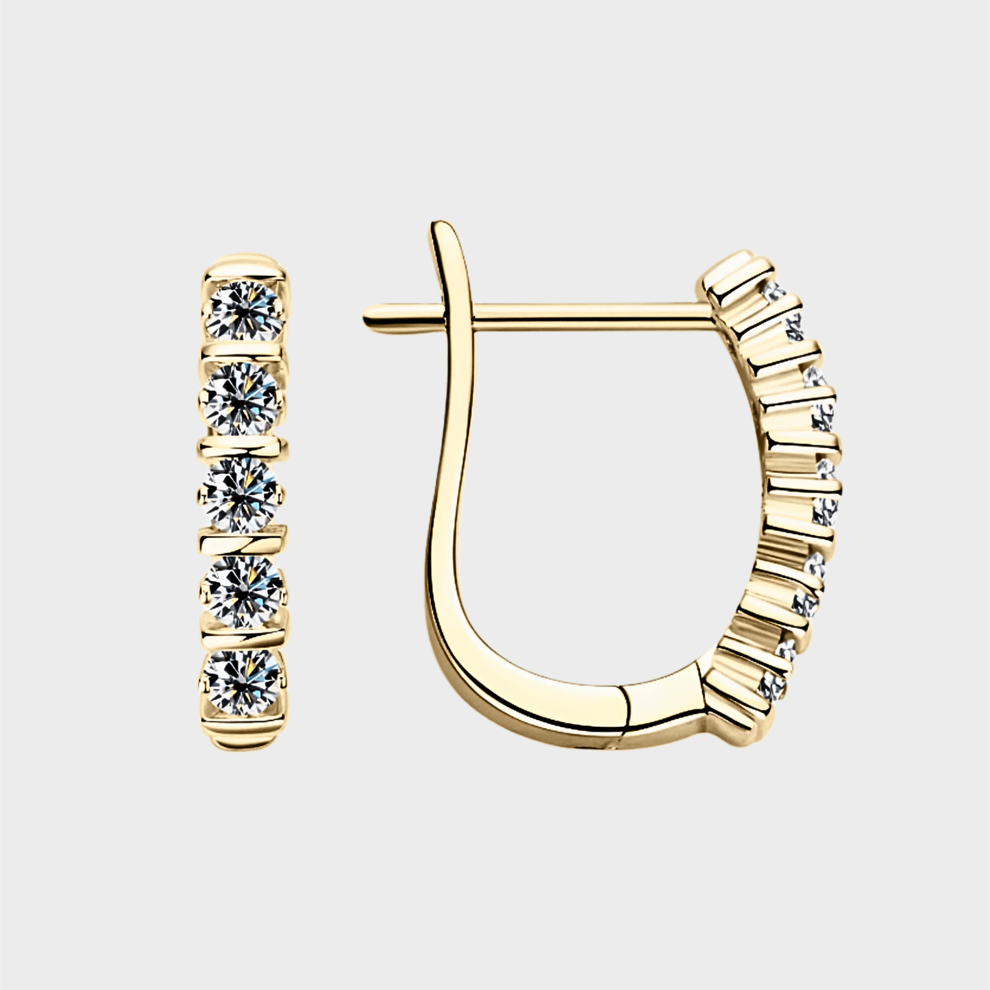 Liora Earrings –  Moissanite stud earrings in 18k gold.| gold moissanite earrings