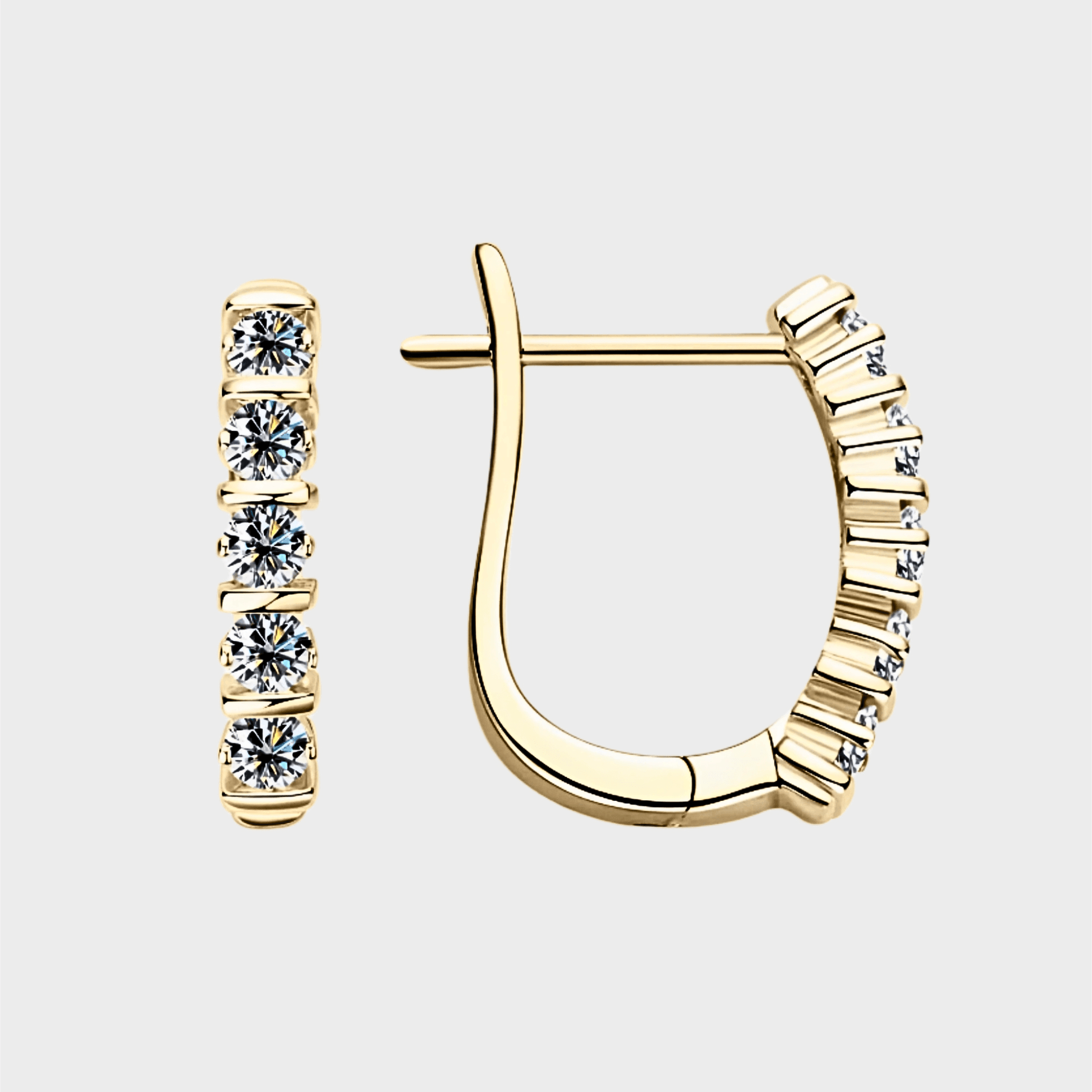 Liora Earrings –  Moissanite stud earrings in 18k gold.| gold moissanite earrings