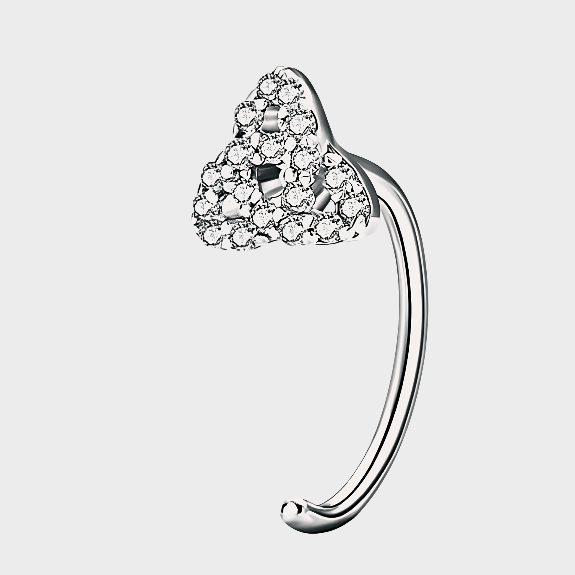 Thaleia Studs - Moissanite stud earrings in 925 sterling silver. | Silver Moissanite earrings