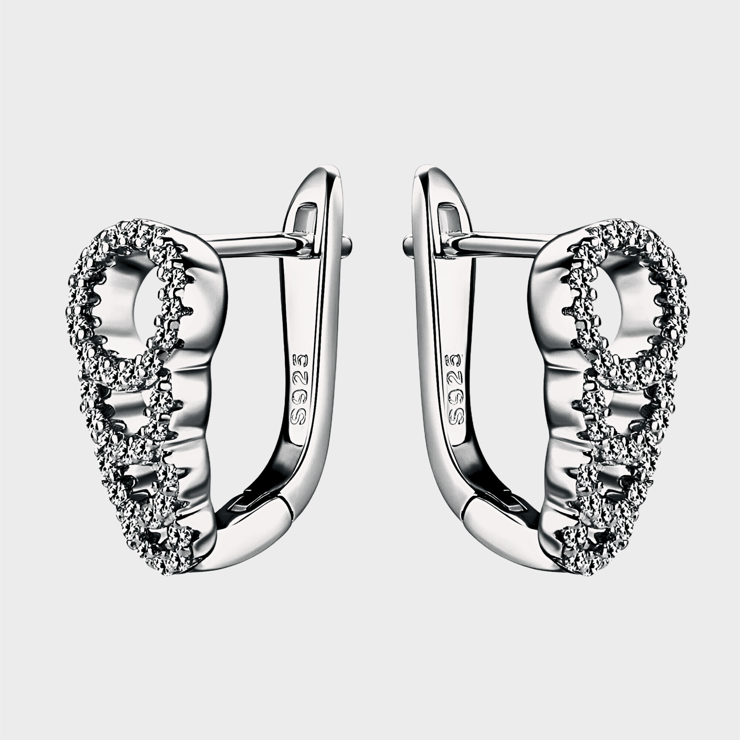 Aveline Studs - Moissanite stud earrings in 925 Sterling Silver. | silver moissanite earrings