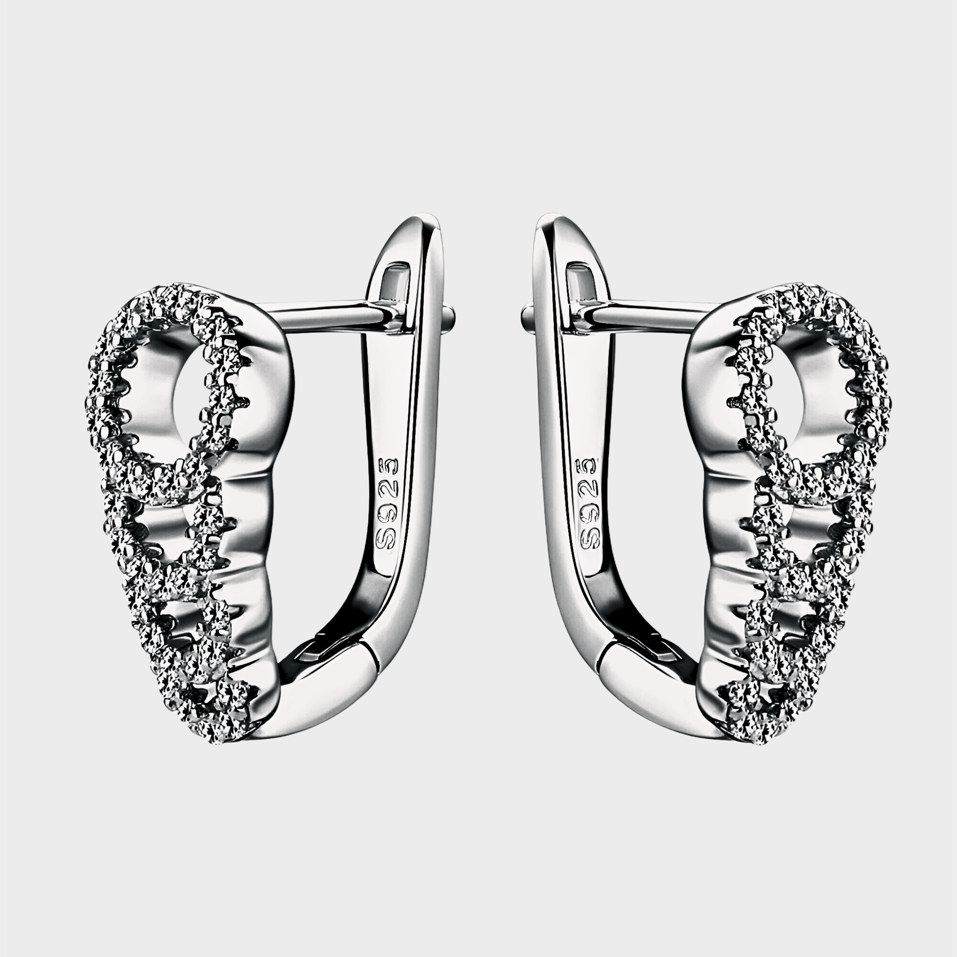 Aveline Studs - Moissanite stud earrings in 925 Sterling Silver. | silver moissanite earrings