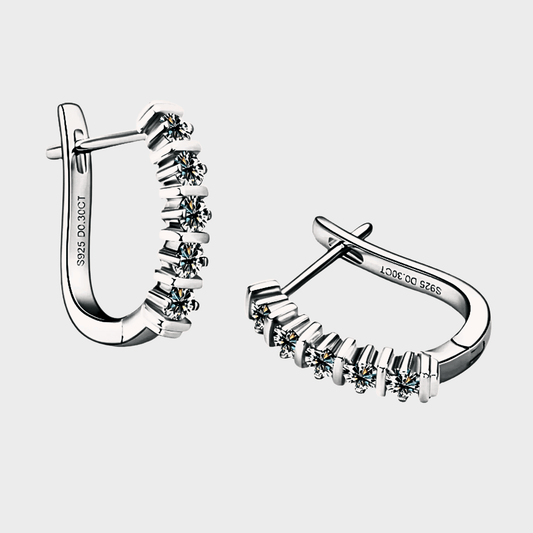 Liora Earrings –  Moissanite stud earrings in 925 sterling silver. | silver moissanite earrings