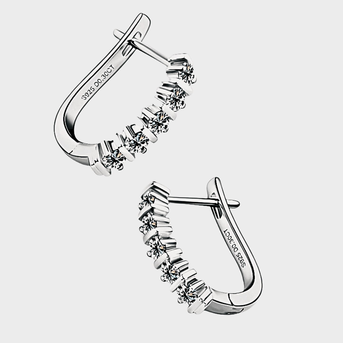 Liora Earrings –  Moissanite stud earrings in 925 sterling silver. | silver moissanite earrings