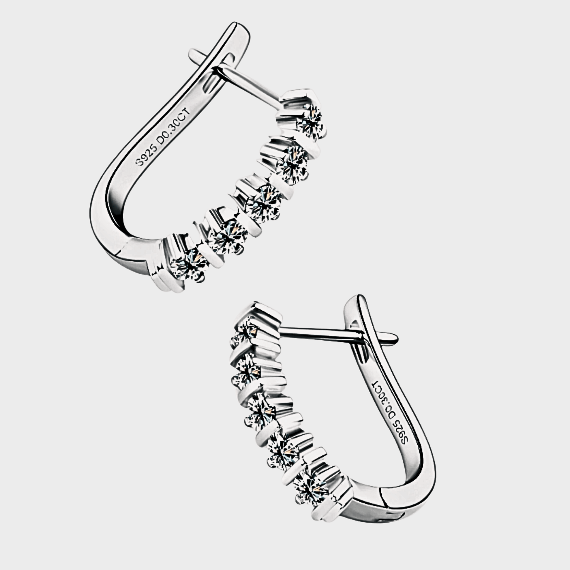Liora Earrings –  Moissanite stud earrings in 925 sterling silver. | silver moissanite earrings