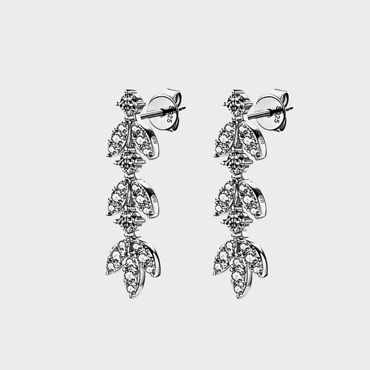 Alkahest Drops –  Moissanite drop Earrings in 925 sterling silver. | Silver moissanite Earrings