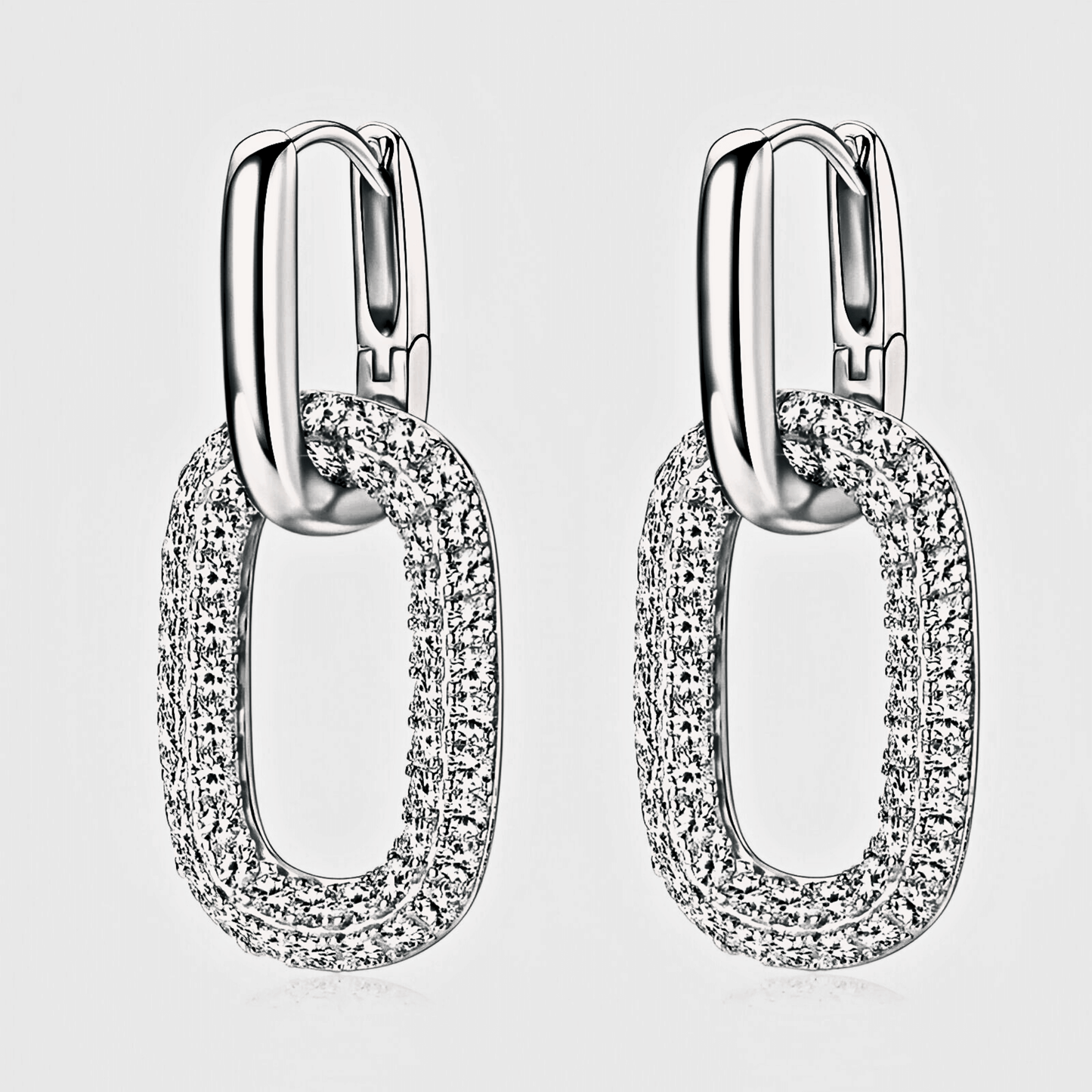 Vittoria Earrings - 2.16ct Moissanite hoop earrings in 925 sterling silver. | Moissanite Drop-earrings