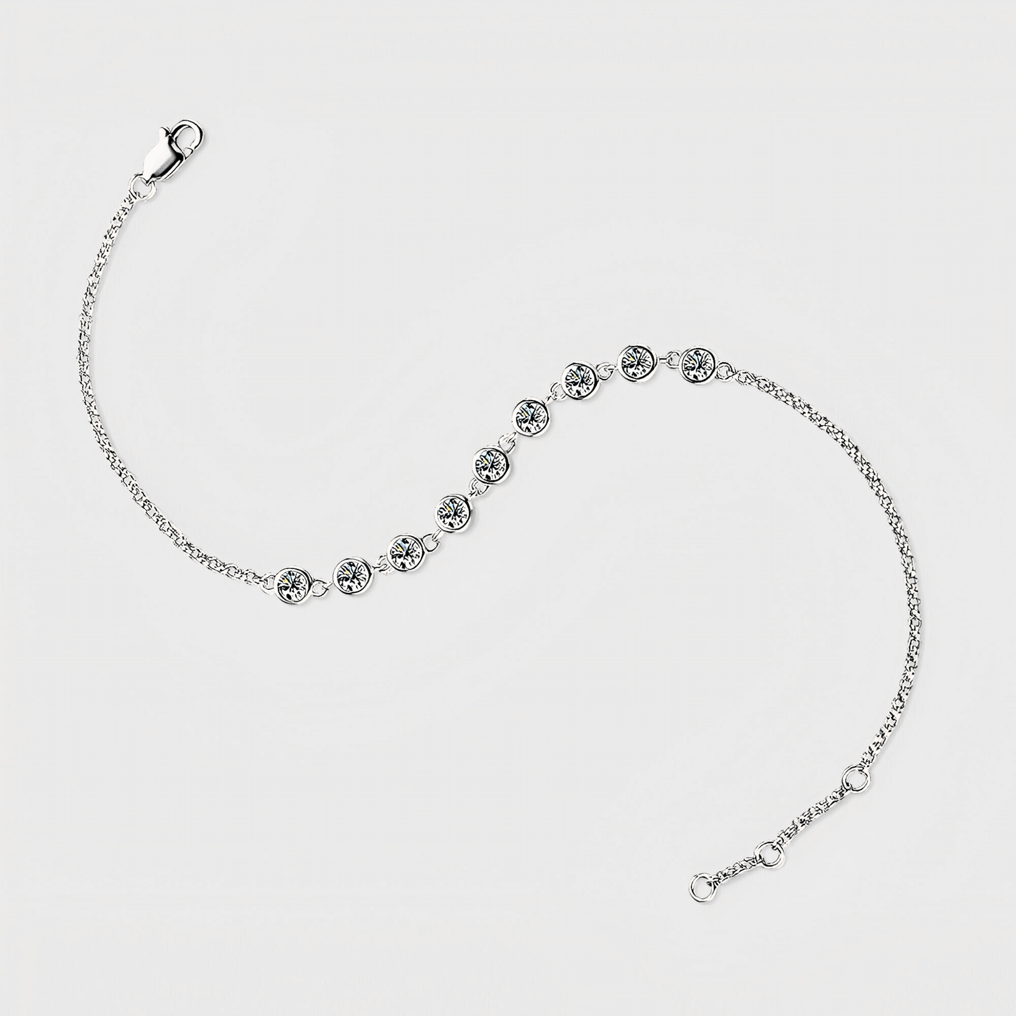 Solenne Bracelet 0.9ct - Inlaid Moissanite Bracelet in 925 sterling silver.