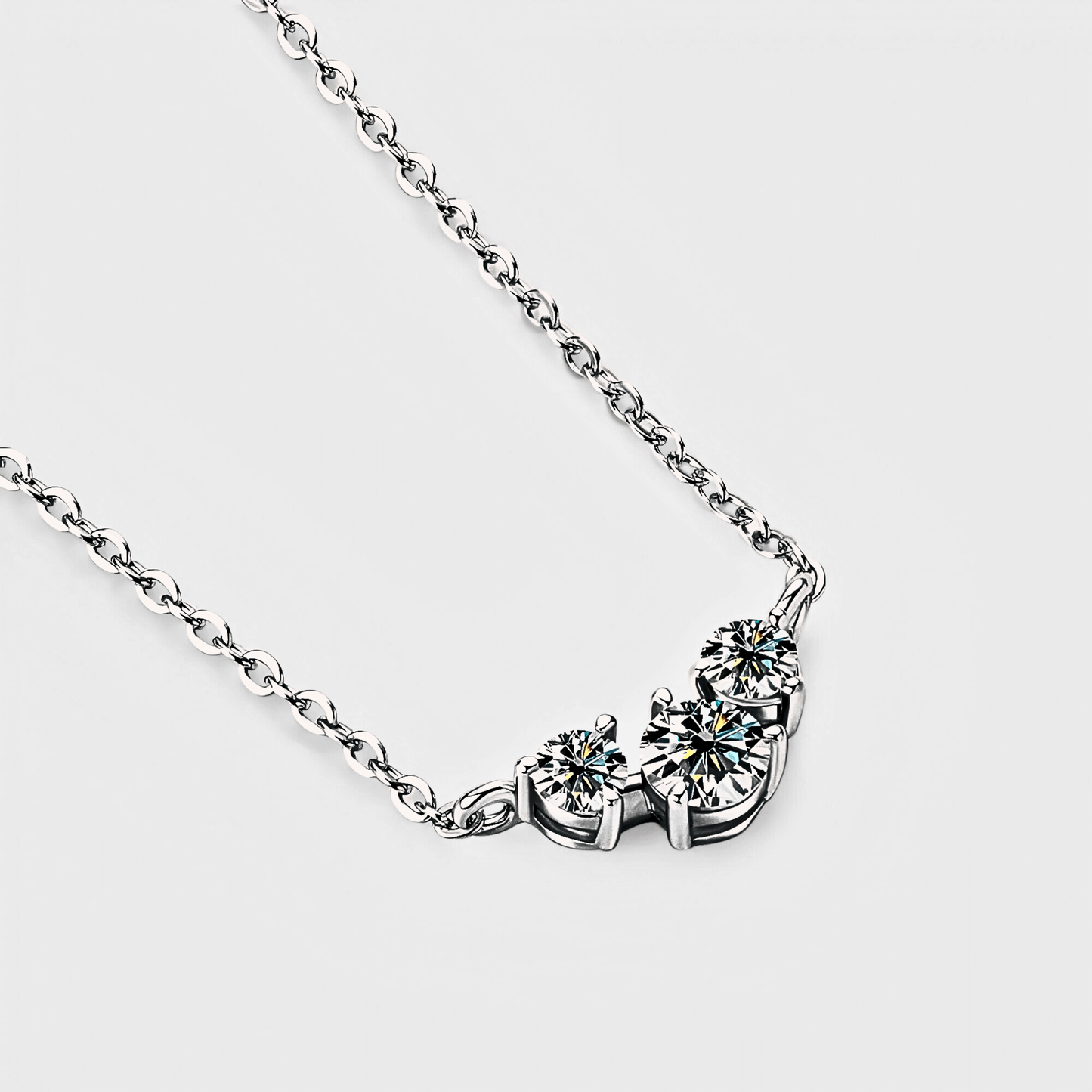 Cosima Pendant 0.5ct - Inlaid Moissanite necklace in 925 sterling silver