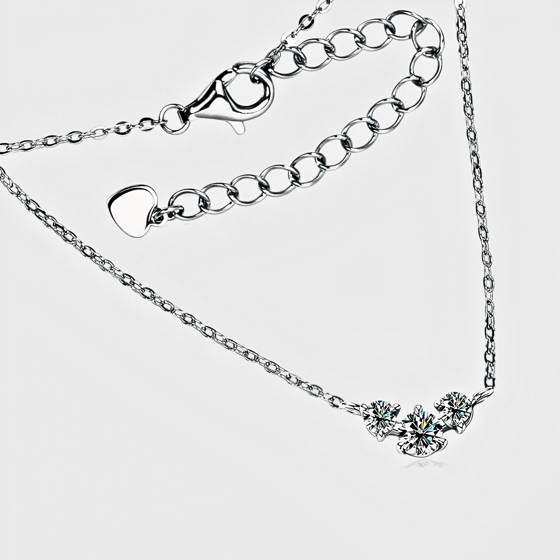 Cosima Pendant 0.5ct - Inlaid Moissanite necklace in 925 sterling silver