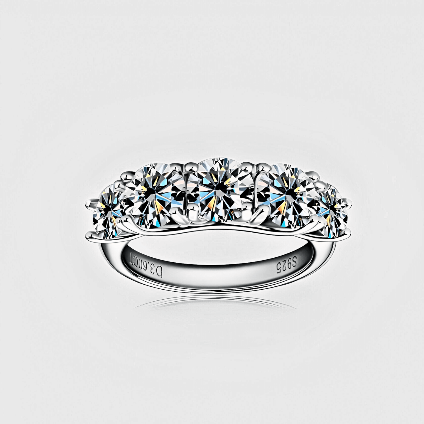 Solaris Ring -  3.6ct  Moissanite Ring featuring a multi-stone design in 925 sterling silver.