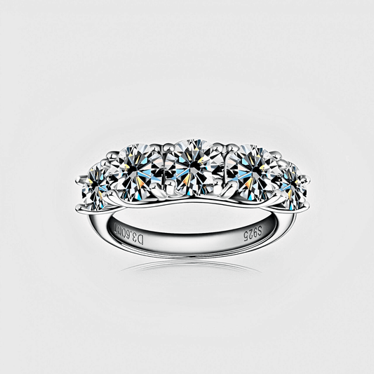 Solaris Ring -  3.6ct  Moissanite Ring featuring a multi-stone design in 925 sterling silver.