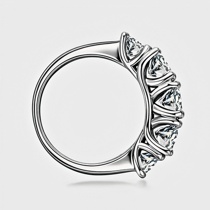 Solaris Ring -  3.6ct  Moissanite Ring featuring a multi-stone design in 925 sterling silver.