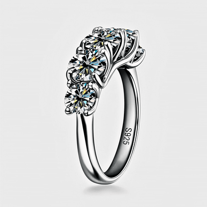 Solaris Ring -  3.6ct  Moissanite Ring featuring a multi-stone design in 925 sterling silver.