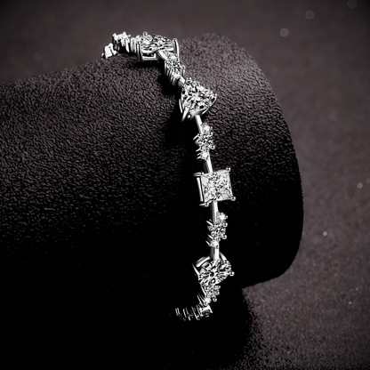 Meridian Link - 6.2ct Moissanite tennis Bracelet in 925 sterling silver