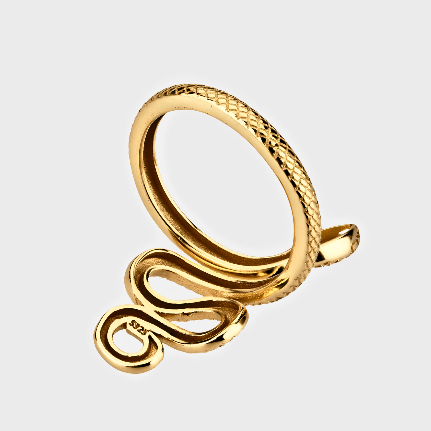 Naga Ring: 18k gold plated snake ring. 