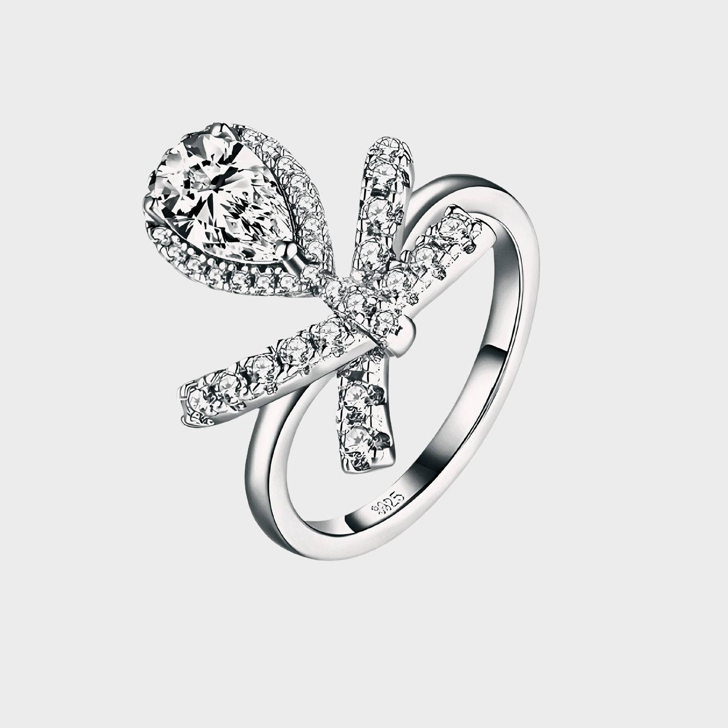 Elysian Band 1ct – Moissanite Solitaire Ring in 925 Sterling Silver with zircon accents.