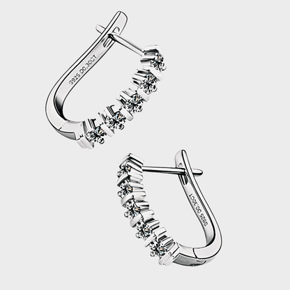 Liora Earrings –  Moissanite stud earrings in 925 sterling silver. | silver moissanite earrings