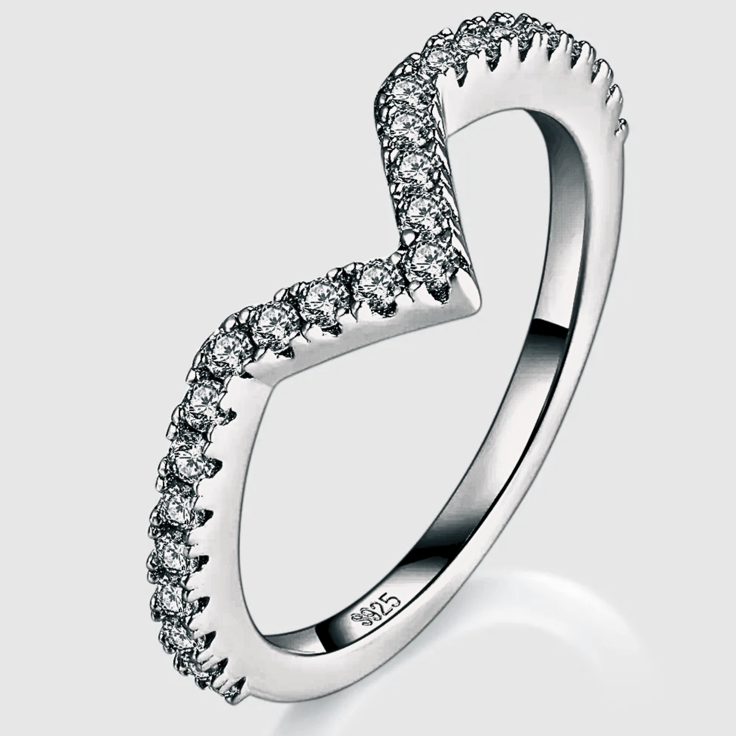 Lucia Duo 1ct - a moissanite double ring in 925 sterling silver. | silver Moissanite ring