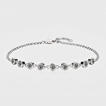 Solenne Bracelet 0.9ct - Inlaid Moissanite Bracelet in 925 sterling silver.