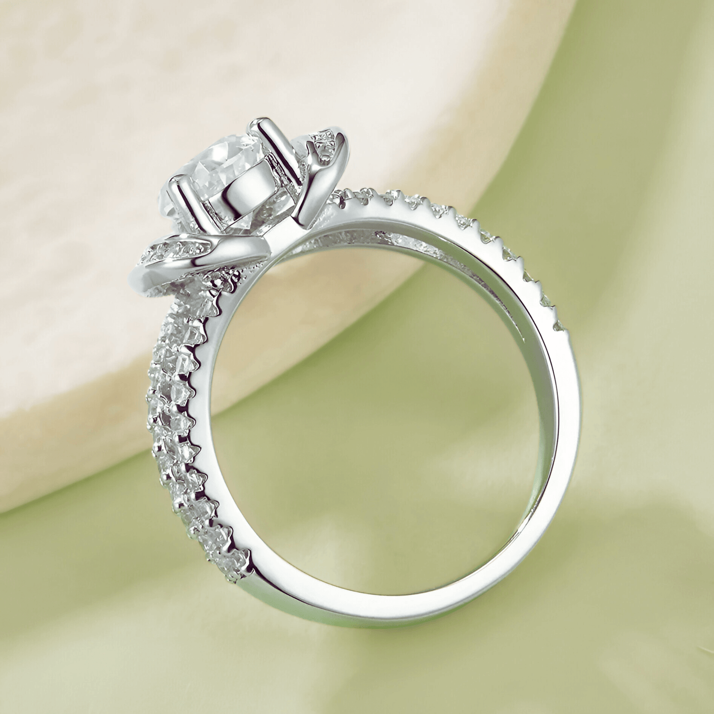 Amore Ring 1ct - a heart shaped moissanite ring in 925 sterling silver. | Moissanite heart ring