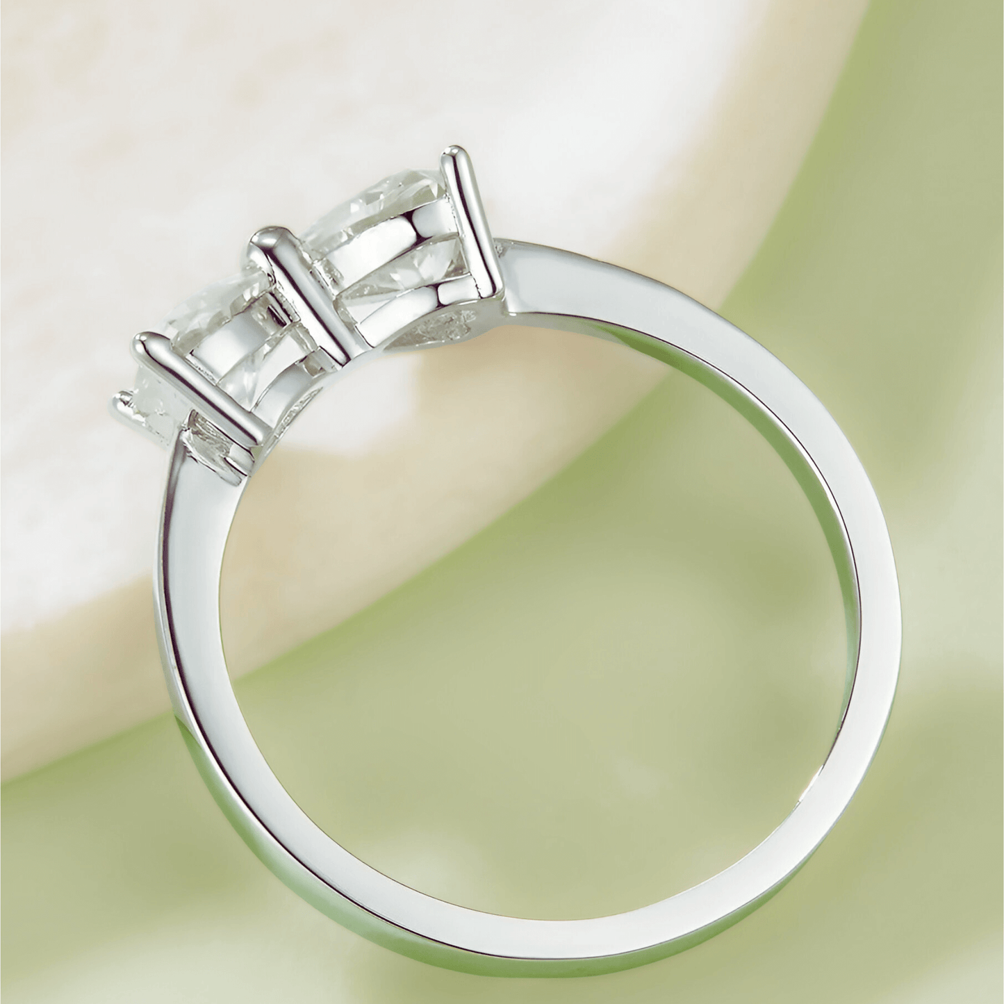 Fiocchetto Ring 1ct - A bow shaped moissanite ring in 925 sterling silver. | Moissanite Bow Ring