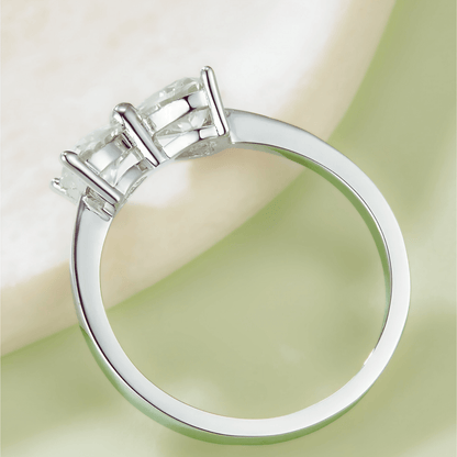 Fiocchetto Ring 1ct - A bow shaped moissanite ring in 925 sterling silver. | Moissanite Bow Ring