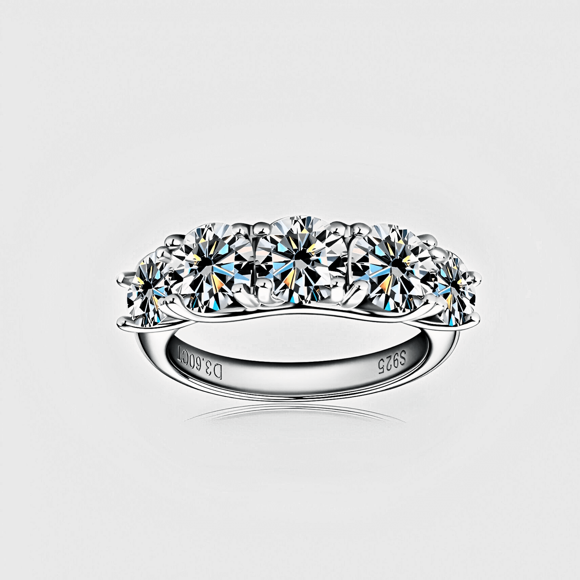 Solaris Ring -  3.6ct  Moissanite Ring featuring a multi-stone design in 925 sterling silver.